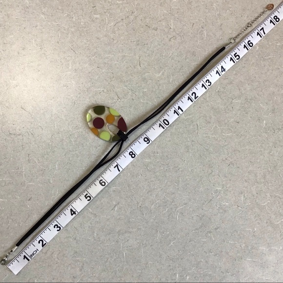 2/$25 Caracol Necklace with Polka Dot Resin Pendant - Picture 13 of 15